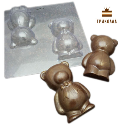 Ведмежатко 3D H-0023. Форма пластикова для шоколаду (mold), Україна, 1 шт.