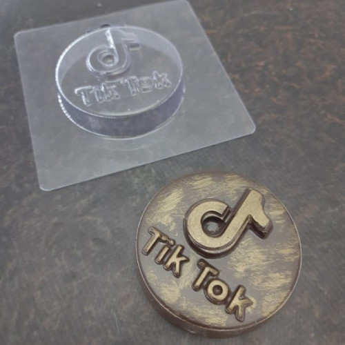 TikTok / ТікТок d 7 см. Формочка пластикова для шоколаду D-0142, 1 шт.