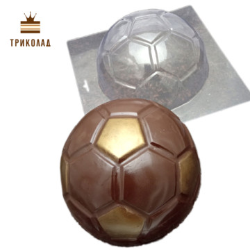 М'яч футбольний D=80 мм. Форма пластикова для шоколаду (3D mold), Україна, 1 шт.