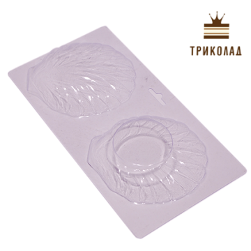 Мушля B-0002. Форма пластикова для шоколаду (mold), Україна, 1 шт.