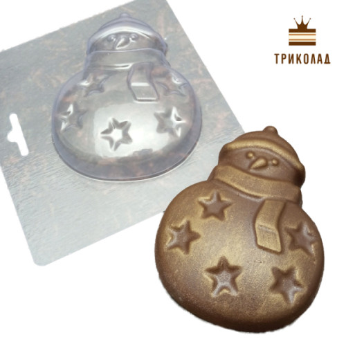 Сніговик, іграшка-киванець. Форма пластикова для шоколаду (mold), Україна, 1 шт