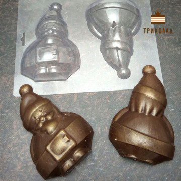 Санта 3D A-0072. Форма пластикова для шоколаду (mold), Україна, 1 шт.