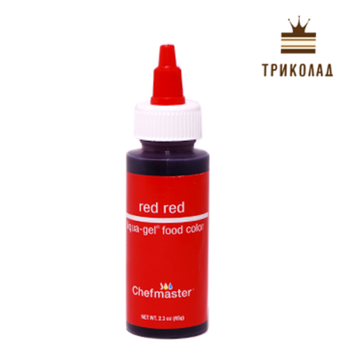 Гелевий барвник Liqua-Gel Red Red, Chefmaster, 65 г Гелевий барвник Liqua-Gel Red Red, Chefmaster, 65 г