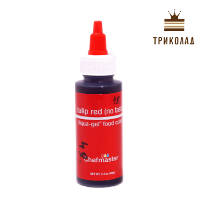 Гелевий барвник Liqua-Gel TULIP RED, Chefmaster, 65 г Гелевий барвник Liqua-Gel TULIP RED, Chefmaster, 65 г