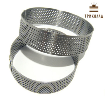Форма кругла перфорована 8*2,5 см, 1 шт.