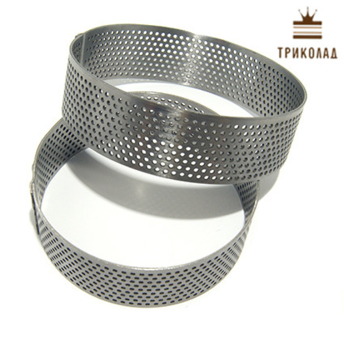 Форма кругла перфорована 8*2 см, 1 шт.