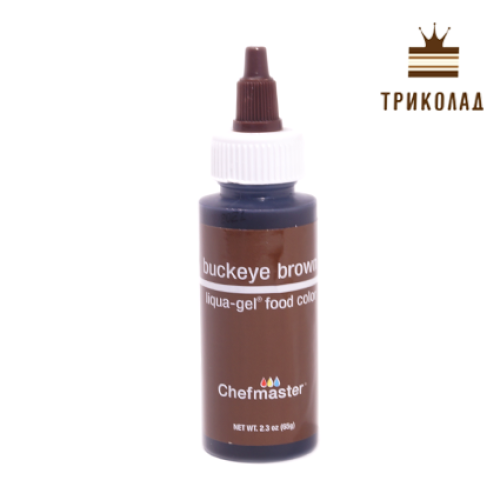 Гелевий барвник Liqua-Gel BUCKEYE BROWN, Chefmaster, 65 г