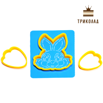 Набір, вирубування пластик (3 шт) + трафарет 
