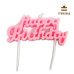Свічка рожева Happy Birthday 82 х h40 х 10 мм. Китай, 1 шт.