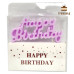 Свічка бузкова Happy Birthday 82 х h40 х 10 мм. Китай, 1 шт.