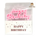 Свічка рожева Happy Birthday 82 х h40 х 10 мм. Китай, 1 шт.