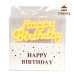 Свічка жовта Happy Birthday 82 х h40 х 10 мм. Китай, 1 шт.