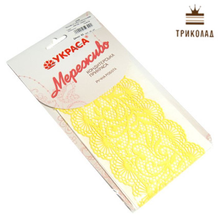 Мереживо з гнучкого айсінгу №355 жовте, 