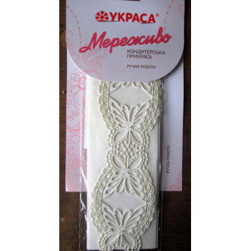 Мереживо з гнучкого айсингу №215 біле, 