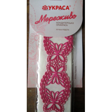 Мереживо з гнучкого айсінгу №215 вишневе, 