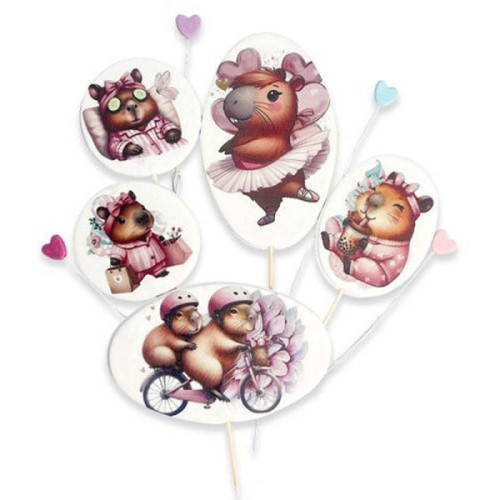 Набір цукрових прикрас Капібара Happy Days ТОП (9 ел., 105 г) ТМ Сладо