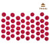 Маргаритки червоні моно d=20 мм. Набір цукрових прикрас (50 од.), ТМ Сладо, Україна