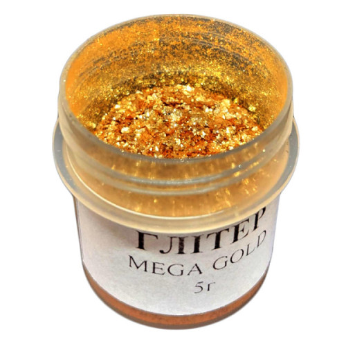 Глітер золотий Mega Gold Kuncai 5 г
