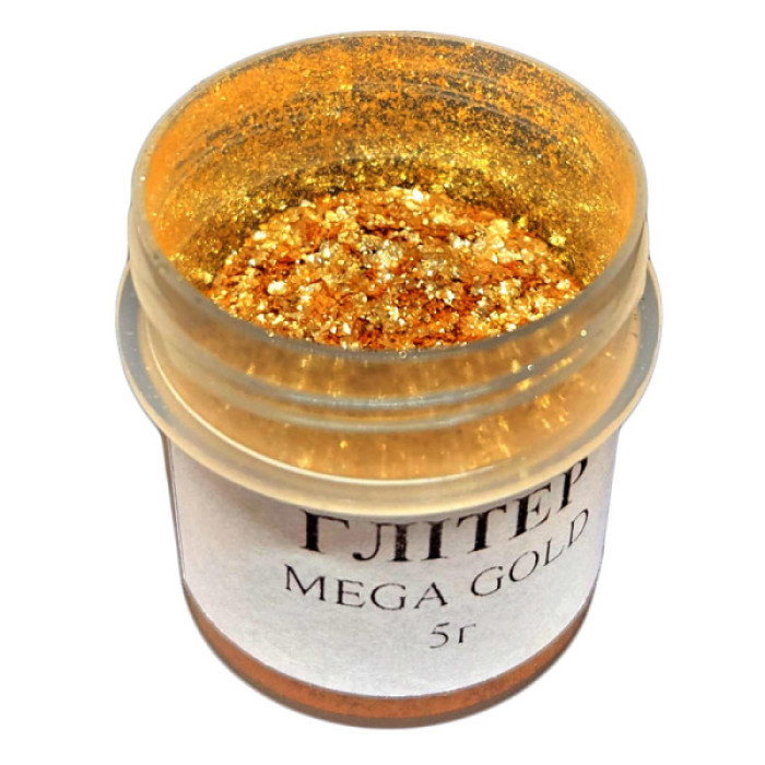 Глітер золотий Mega Gold Kuncai 5 г