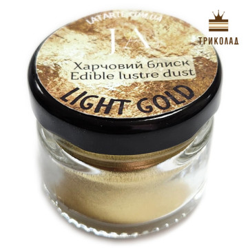 Світле золото / Light gold. Харчовий блиск (щільний кандурин) ТМ Latarte, 5 г
