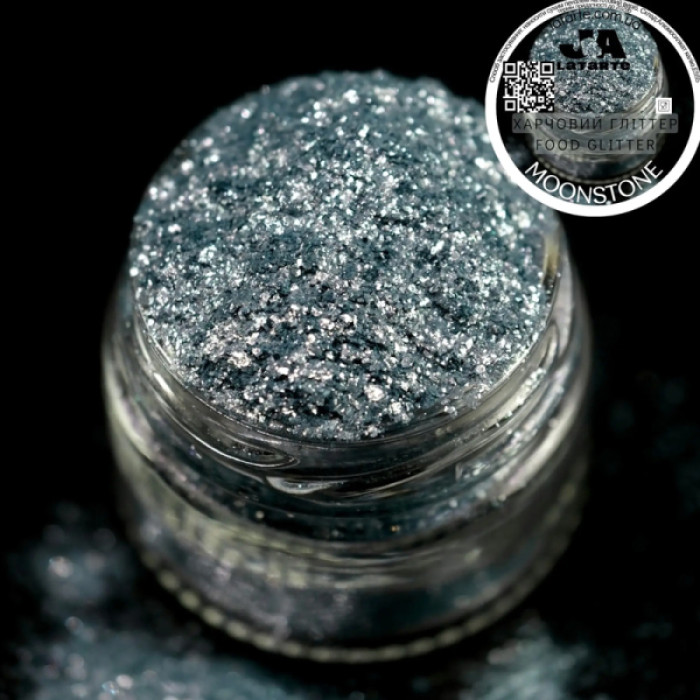 Moonstone / Місячний камінь. Глітер харчовий (блиск) ТМ Latarte, 5 г Moonstone / Місячний камінь. Глітер харчовий (блиск) ТМ Latarte, 5 г