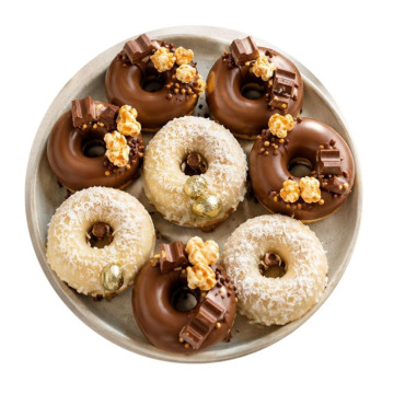 Пончик Donuts D=80 H=28 мм (9 чарунок). Форма силіконова, планшет 285 х 280 х 28 мм. Китай, 1 шт. 