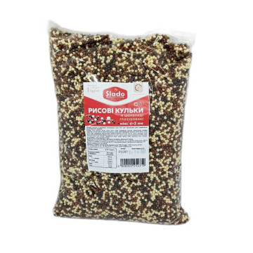 Рисові кульки в шоколаді мікс 2мм (P3397) 1кг, ТМ Сладо, Україна