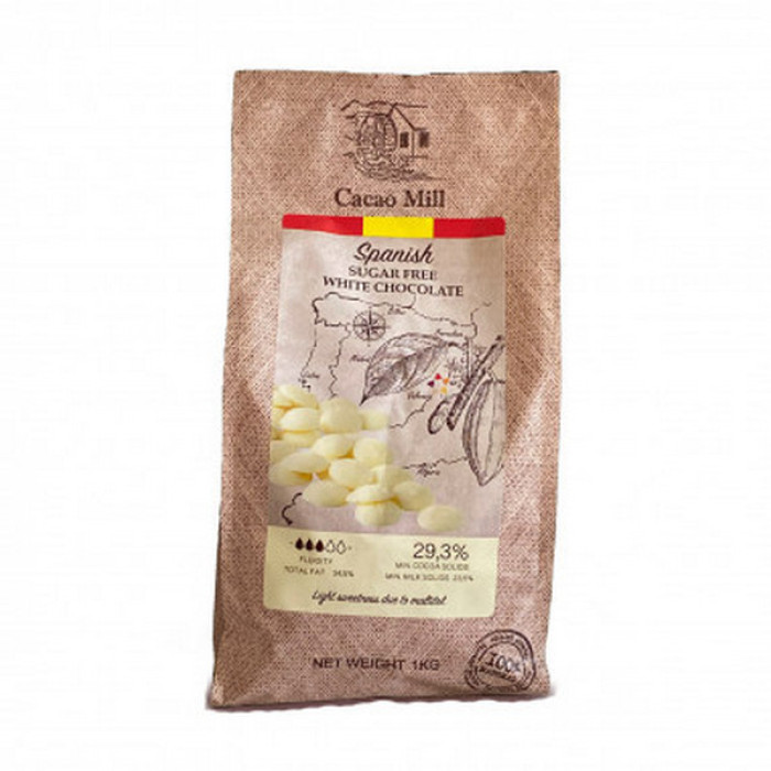Шоколад білий 29,3% Natra Cacao без цукру (заводська упаковка), 1 кг Шоколад білий 29,3% Natra Cacao без цукру (заводська упаковка), 1 кг