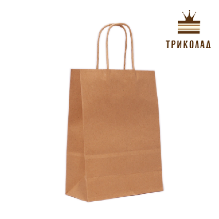 Пакет паперовий з ручками 16*22*8 см крафт, 5 шт. Пакет паперовий з ручками 16*22*8 см крафт, 5 шт.