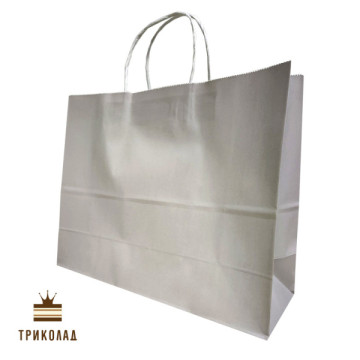 Пакети грейж (сірий + беж) паперові з ручками 31 х 25,5 х 11,5 см, Китай, 4 шт.