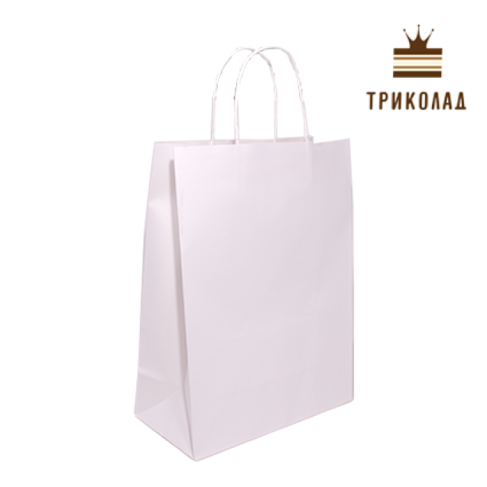 Пакет паперовий з ручками 21*27*11 білий, 5 шт Пакет паперовий з ручками 21*27*11 білий, 5 шт