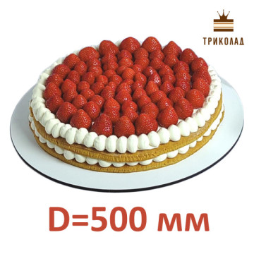 Біла підкладка ДВП D=50 см H=0,3 см (одностороння ламінація) 1 шт.