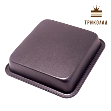 Форма тефлонова чорна 22,5*22,5*5 см, VT