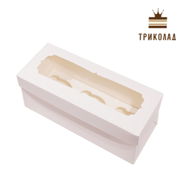 Коробка на 3 капкейки з віконцем 230*90*90 мм, LP, 3 шт.