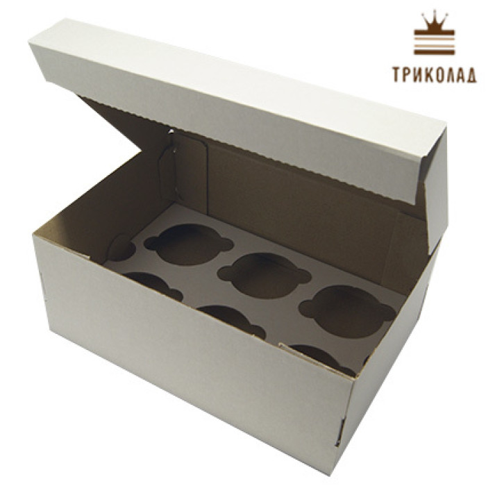 Коробка для кексів, на 6 шт., 25 х 17,5 х 10 см, 3 шт. Коробка для кексів, на 6 шт., 25 х 17,5 х 10 см, 3 шт.