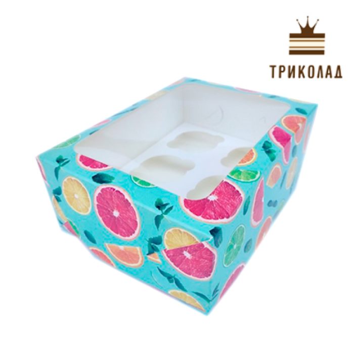 Коробка для 6 капкейків Коробка для 6 капкейків