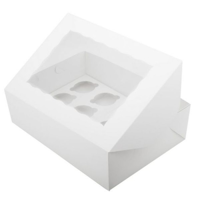 Коробка біла для капкейків, на 12 шт., з вікном, 35х25х10 см., 3 шт. Коробка біла для капкейків, на 12 шт., з вікном, 35х25х10 см., 3 шт.