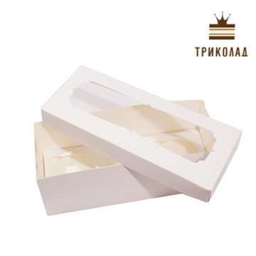 Коробка на 3 капкейки з віконцем 230*90*90 мм, LP, 3 шт.