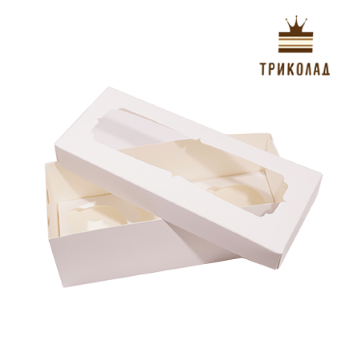 Коробка на 3 капкейки з віконцем 230*90*90 мм, LP, 3 шт. Коробка на 3 капкейки з віконцем 230*90*90 мм, LP, 3 шт.