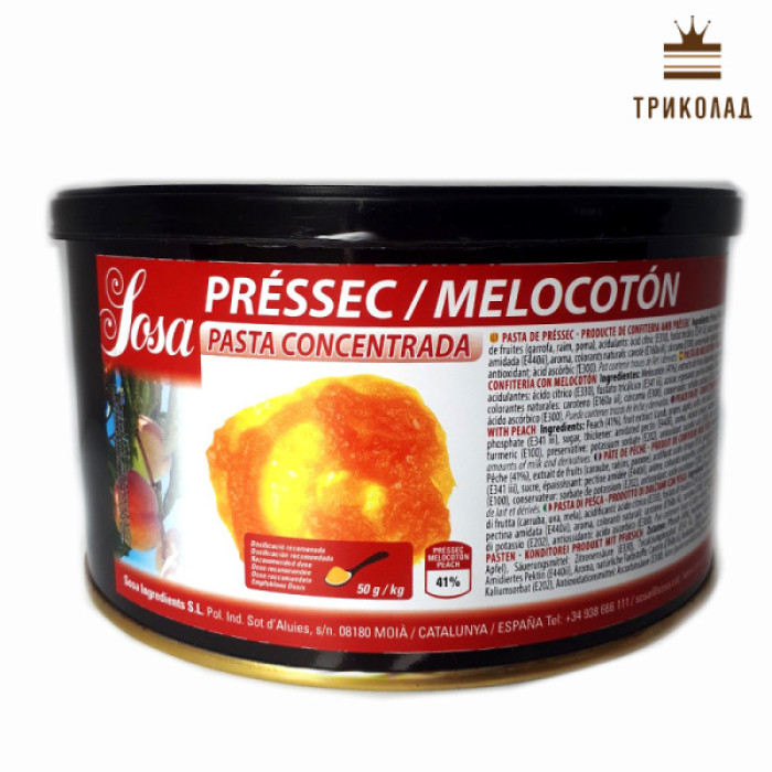 Персик. Ароматична паста - концентрат Pressec / Melocoton TM Sosa 100 г