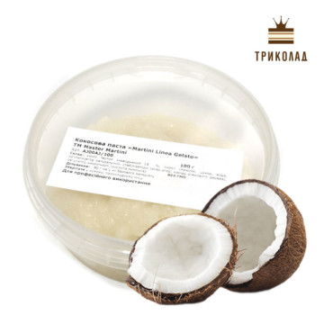 Кокос. Паста - напівфабрикат, стружки 18%, ТМ Master Martini, 100 г