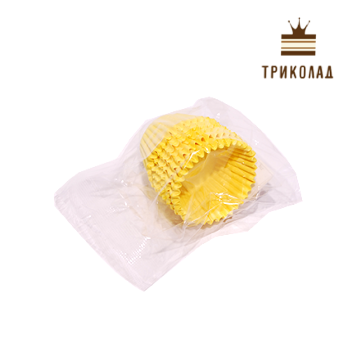 Тарталетка для цукерок жовта d-30 мм, h-24 мм (фасування), 100 шт. Тарталетка для цукерок жовта d-30 мм, h-24 мм (фасування), 100 шт.