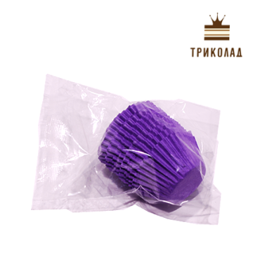 Тарталетка для цукерок фіолетова d-30 мм, h-24 мм (упаковка), 100 шт.