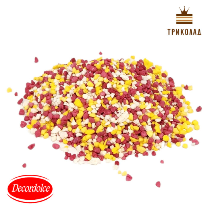 Посипка повітряний рис мікс (рожевий, жовтий, білий) Decordolce 50 г