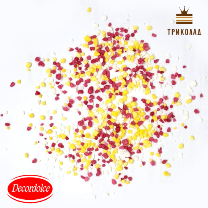 Посипка повітряний рис мікс (рожевий, жовтий, білий) Decordolce 50 г