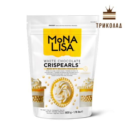 Crispearls білі Mona Lisa, Callebaut, 50 г