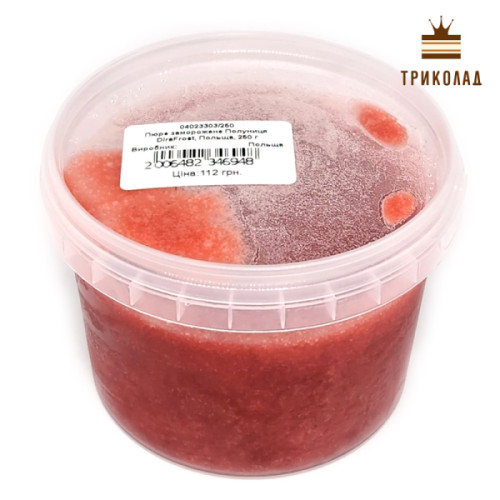 Полуниця. Пюре заморожене TM Dira Бельгія 250 г
